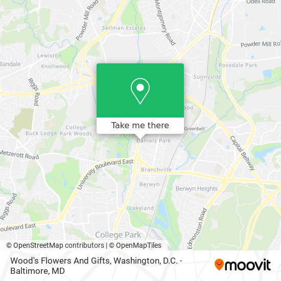 Wood's Flowers And Gifts map