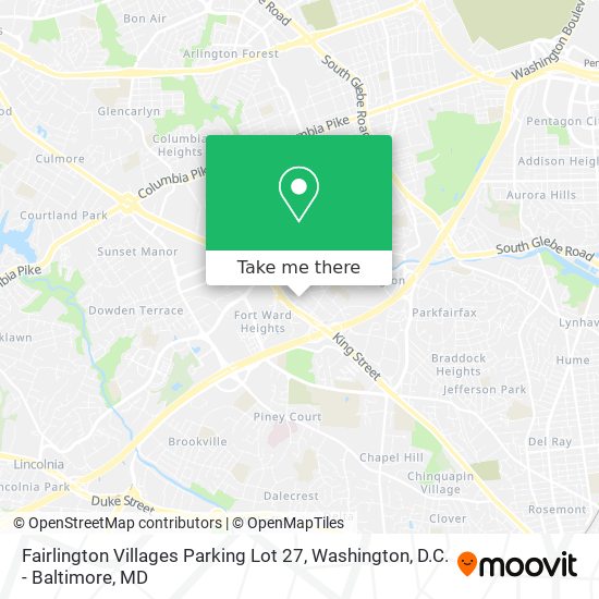 Fairlington Villages Parking Lot 27 map