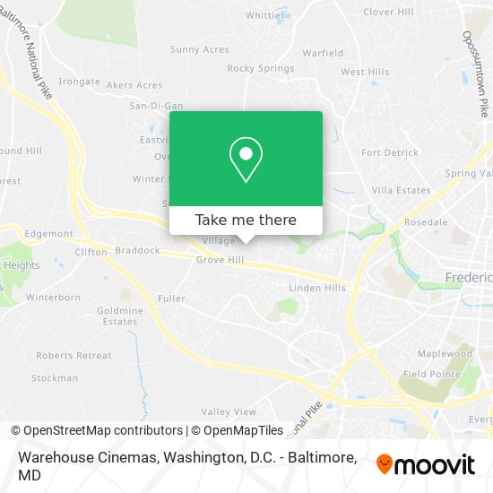 Warehouse Cinemas map