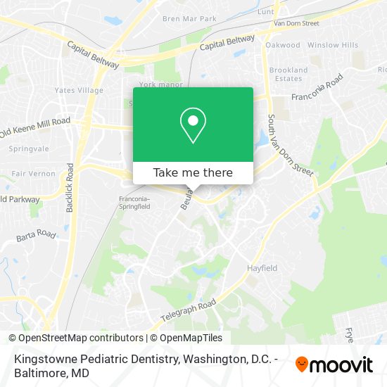 Mapa de Kingstowne Pediatric Dentistry