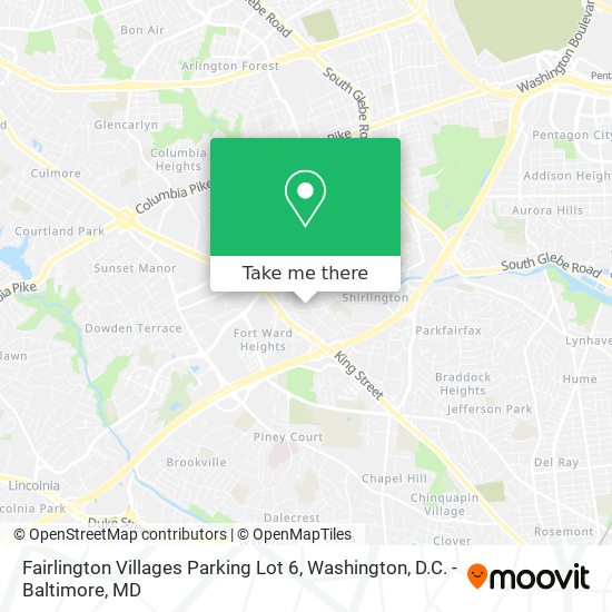 Fairlington Villages Parking Lot 6 map