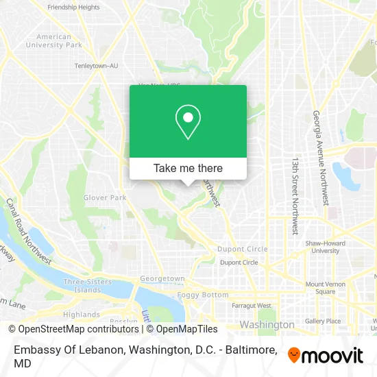 Embassy Of Lebanon map