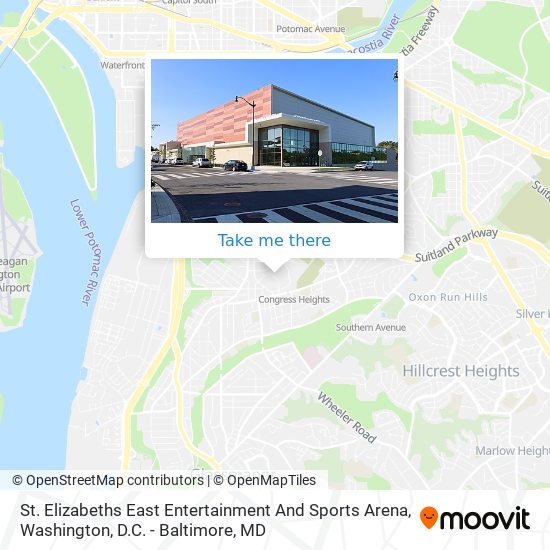 Mapa de St. Elizabeths East Entertainment And Sports Arena