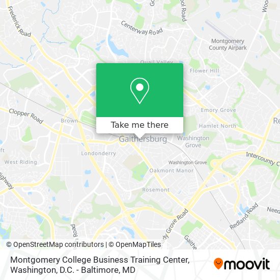 Mapa de Montgomery College Business Training Center