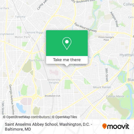 Mapa de Saint Anselms Abbey School