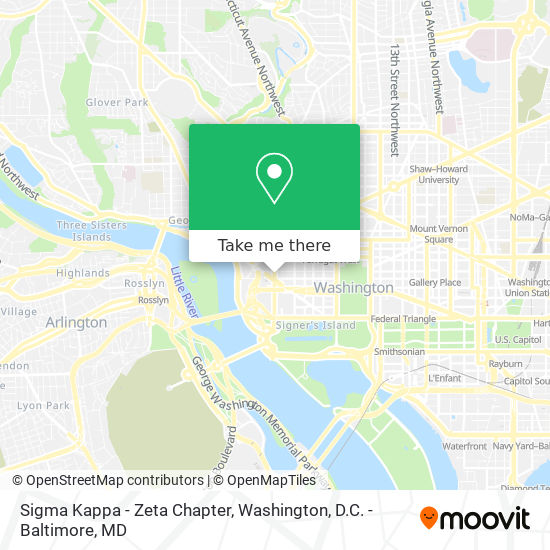 Mapa de Sigma Kappa - Zeta Chapter