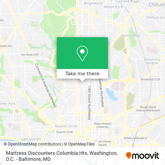 Mattress Discounters Columbia Hts map