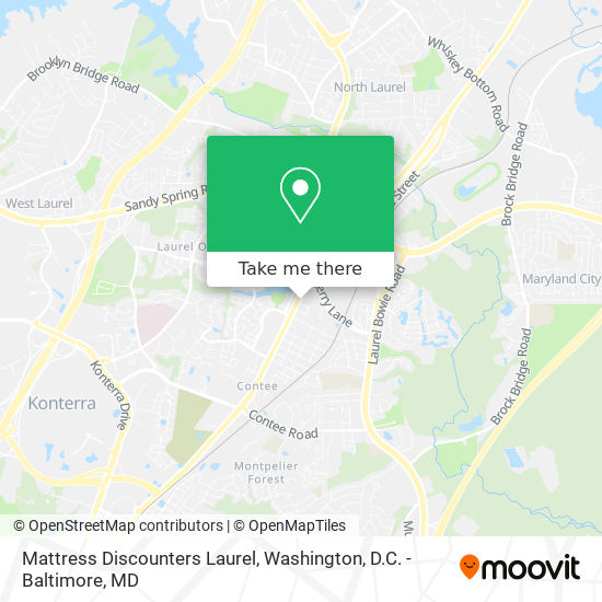 Mattress Discounters Laurel map