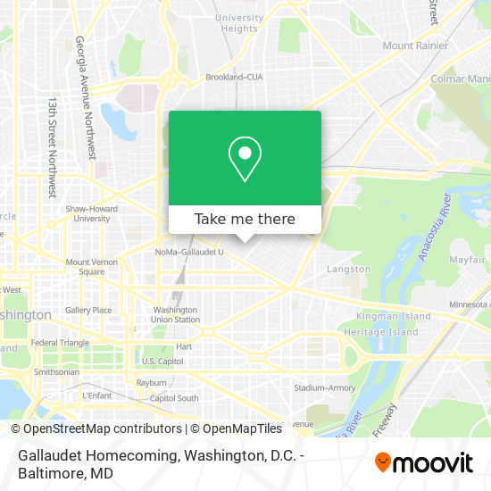 Gallaudet Homecoming map