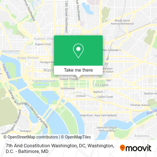 Mapa de 7th And Constitution Washington, DC