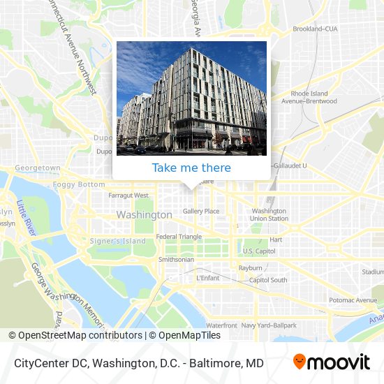 Mapa de CityCenter DC
