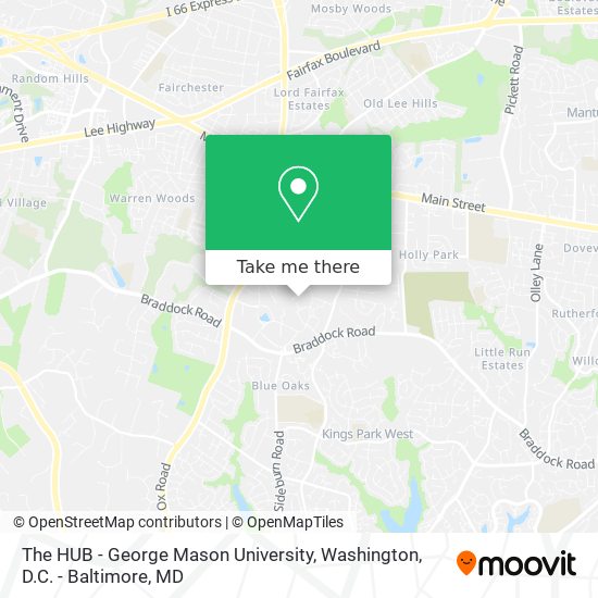 Mapa de The HUB - George Mason University