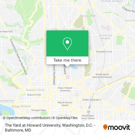 Mapa de The Yard at Howard University
