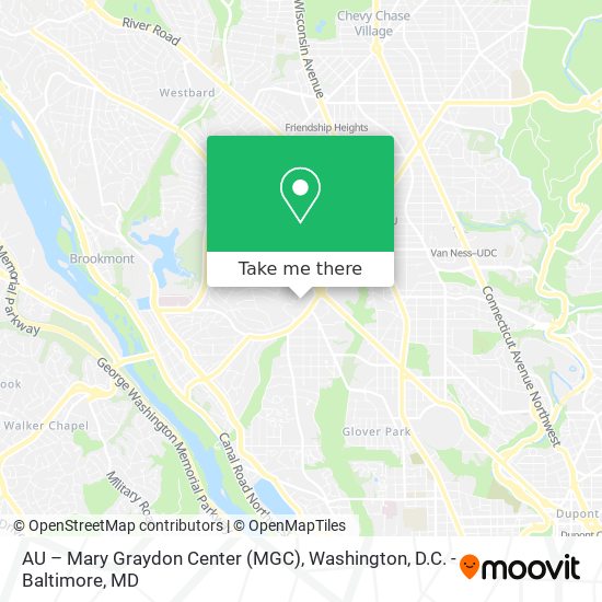 AU – Mary Graydon Center (MGC) map