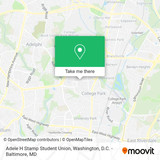 Adele H Stamp Student Union map
