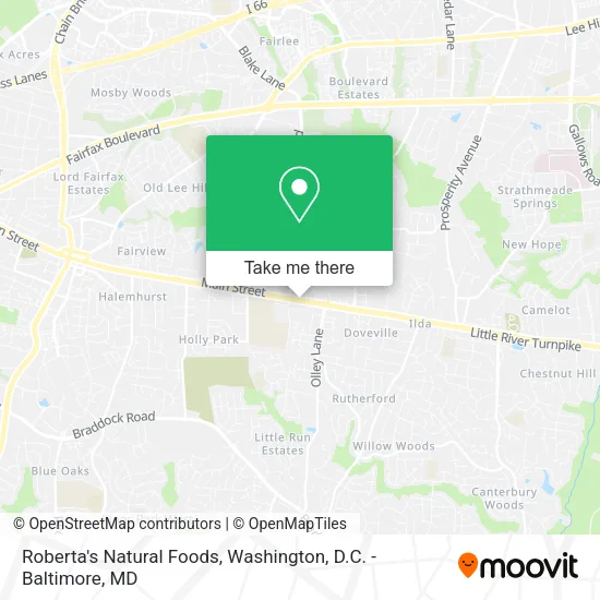 Roberta's Natural Foods map
