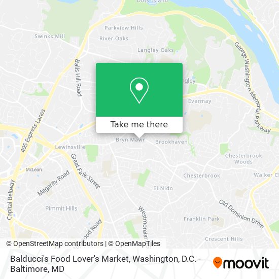 Mapa de Balducci's Food Lover's Market