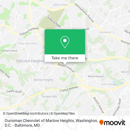 Ourisman Chevrolet of Marlow Heights map