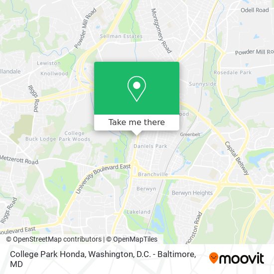 College Park Honda map