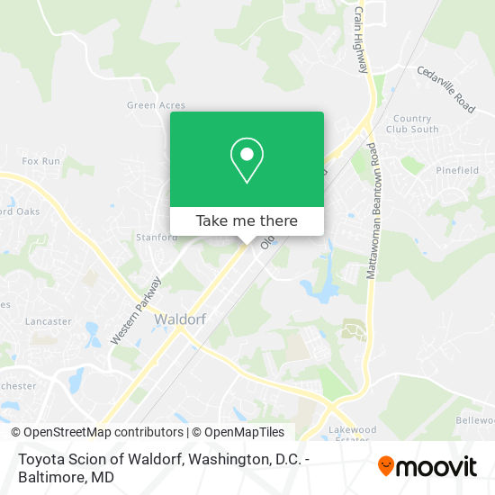 Toyota Scion of Waldorf map