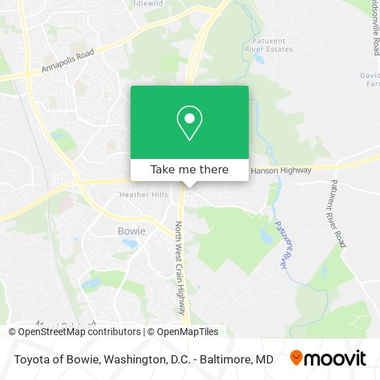 Toyota of Bowie map