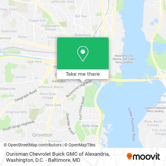 Mapa de Ourisman Chevrolet Buick GMC of Alexandria