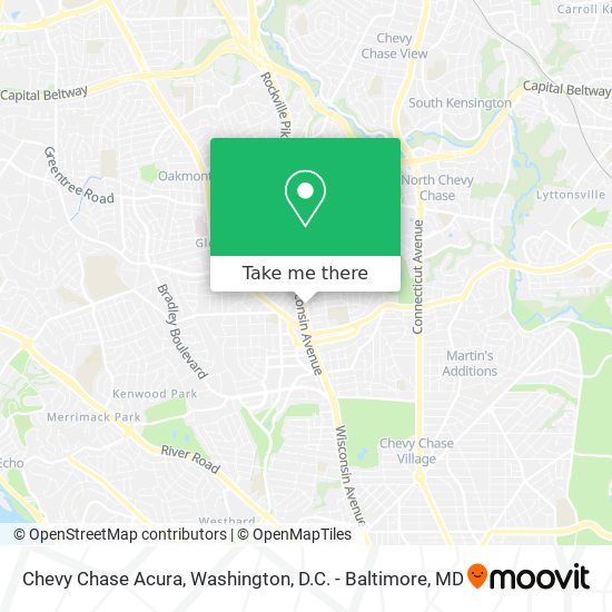 Chevy Chase Acura map