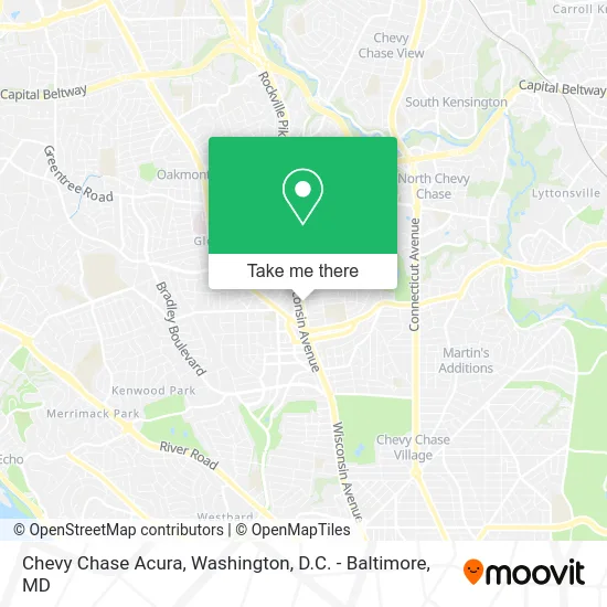 Chevy Chase Acura map