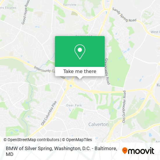 BMW of Silver Spring map
