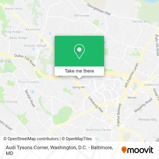 Audi Tysons Corner map