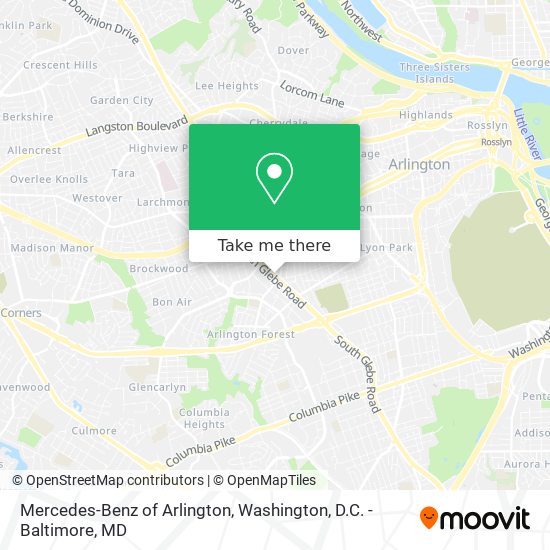 Mercedes-Benz of Arlington map