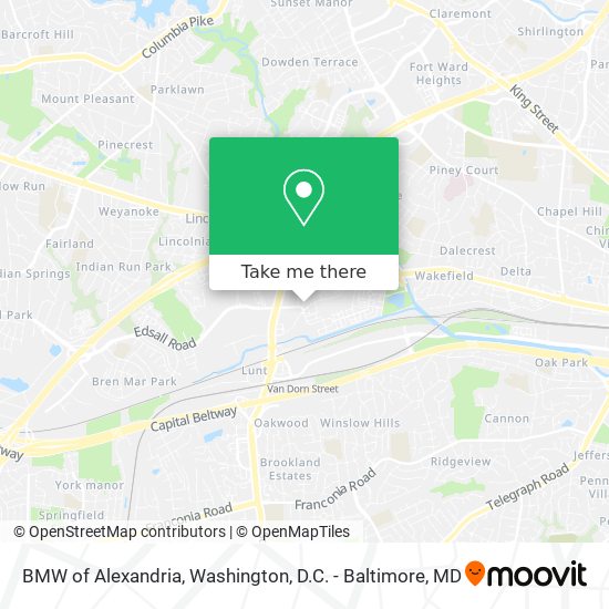 Mapa de BMW of Alexandria