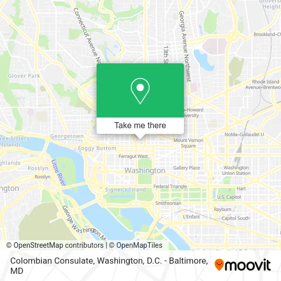 Mapa de Colombian Consulate