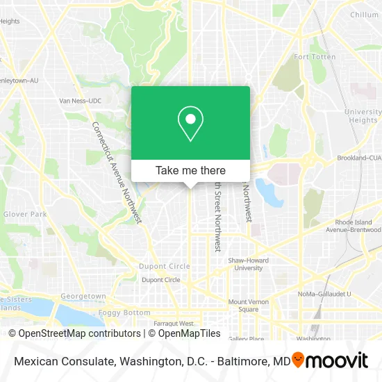 Mexican Consulate map