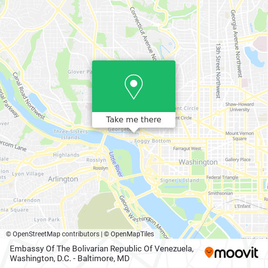 Embassy Of The Bolivarian Republic Of Venezuela map