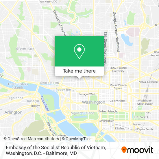 Mapa de Embassy of the Socialist Republic of Vietnam