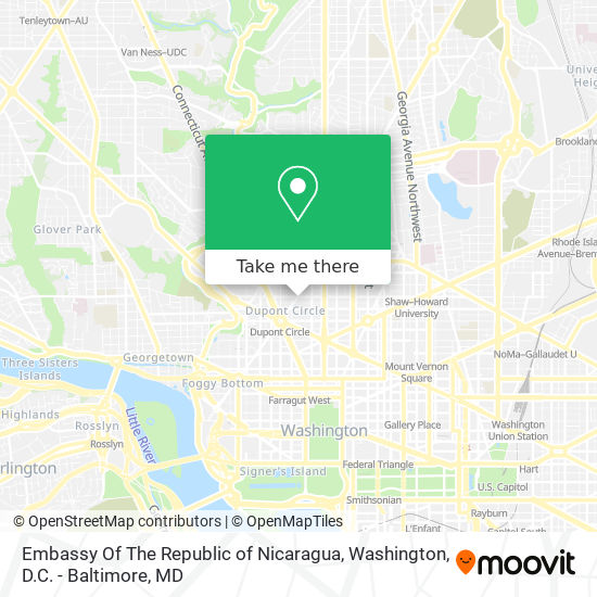 Embassy Of The Republic of Nicaragua map
