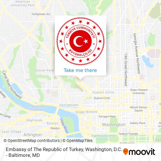 Mapa de Embassy of The Republic of Turkey