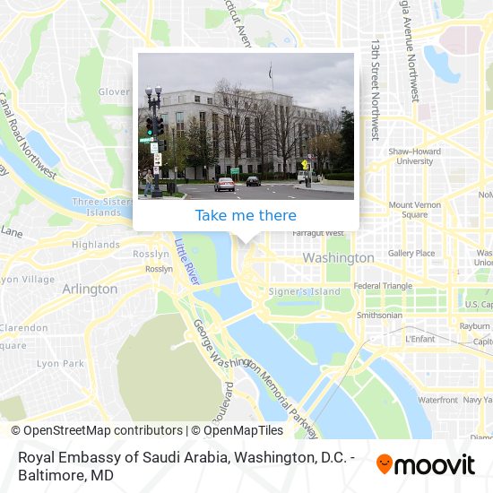 Royal Embassy of Saudi Arabia map
