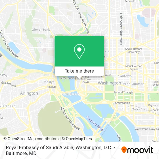 Royal Embassy of Saudi Arabia map