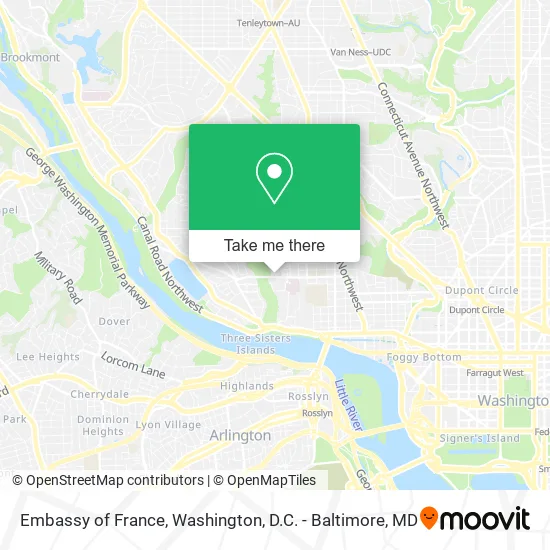 Mapa de Embassy of France