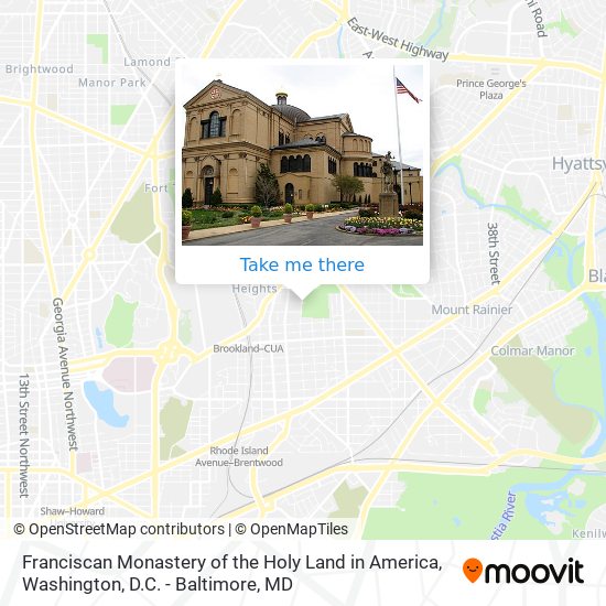 Franciscan Monastery of the Holy Land in America map