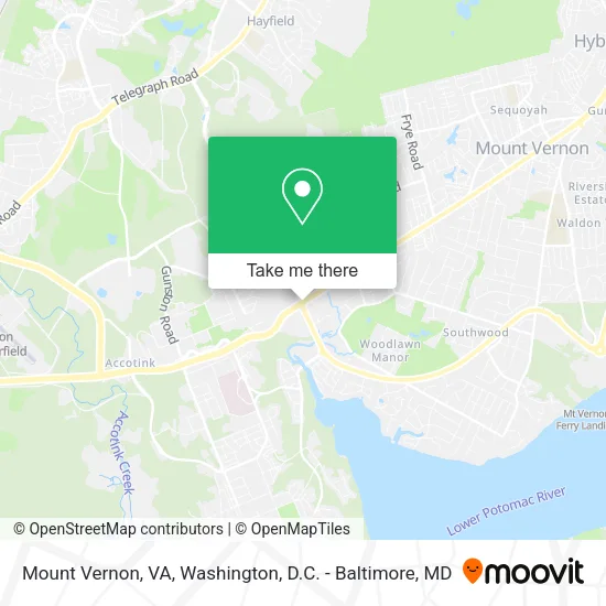 Mapa de Mount Vernon, VA