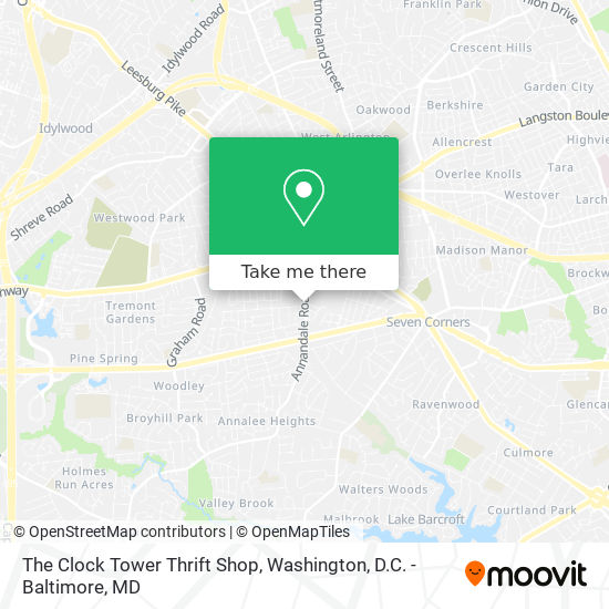 The Clock Tower Thrift Shop map