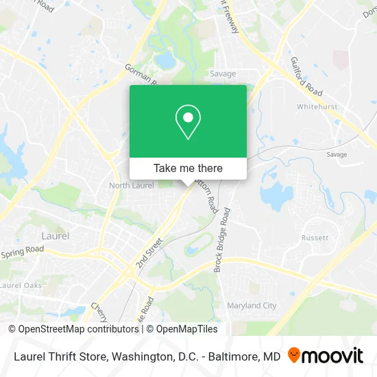 Laurel Thrift Store map