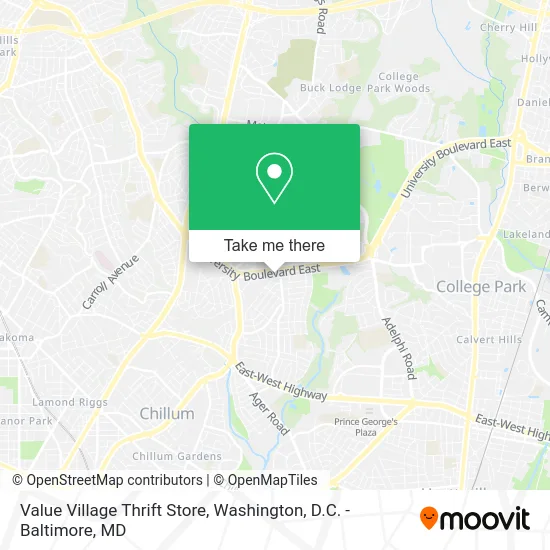 Value Village Thrift Store map