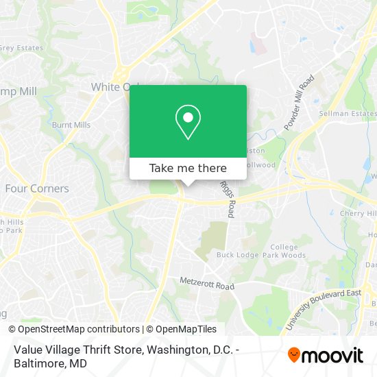 Mapa de Value Village Thrift Store