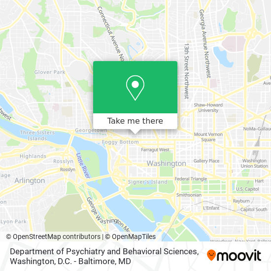 Department of Psychiatry and Behavioral Sciences map