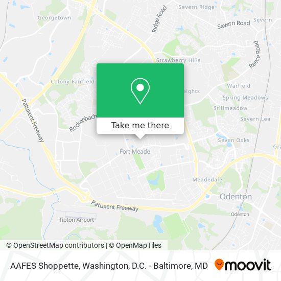 Mapa de AAFES Shoppette