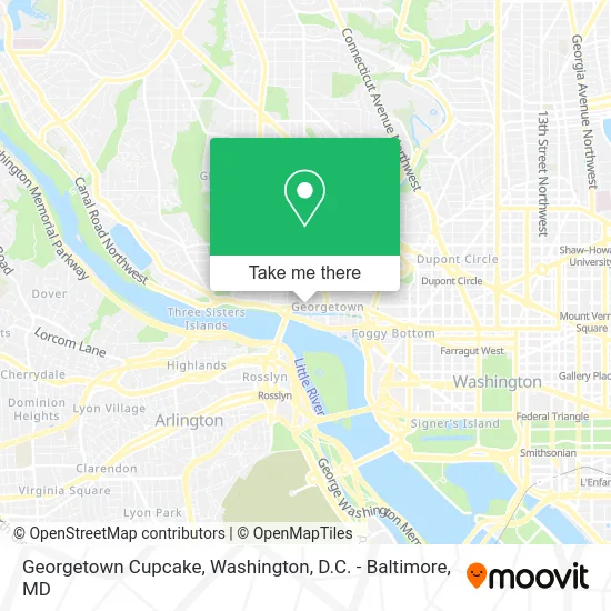 Georgetown Cupcake map